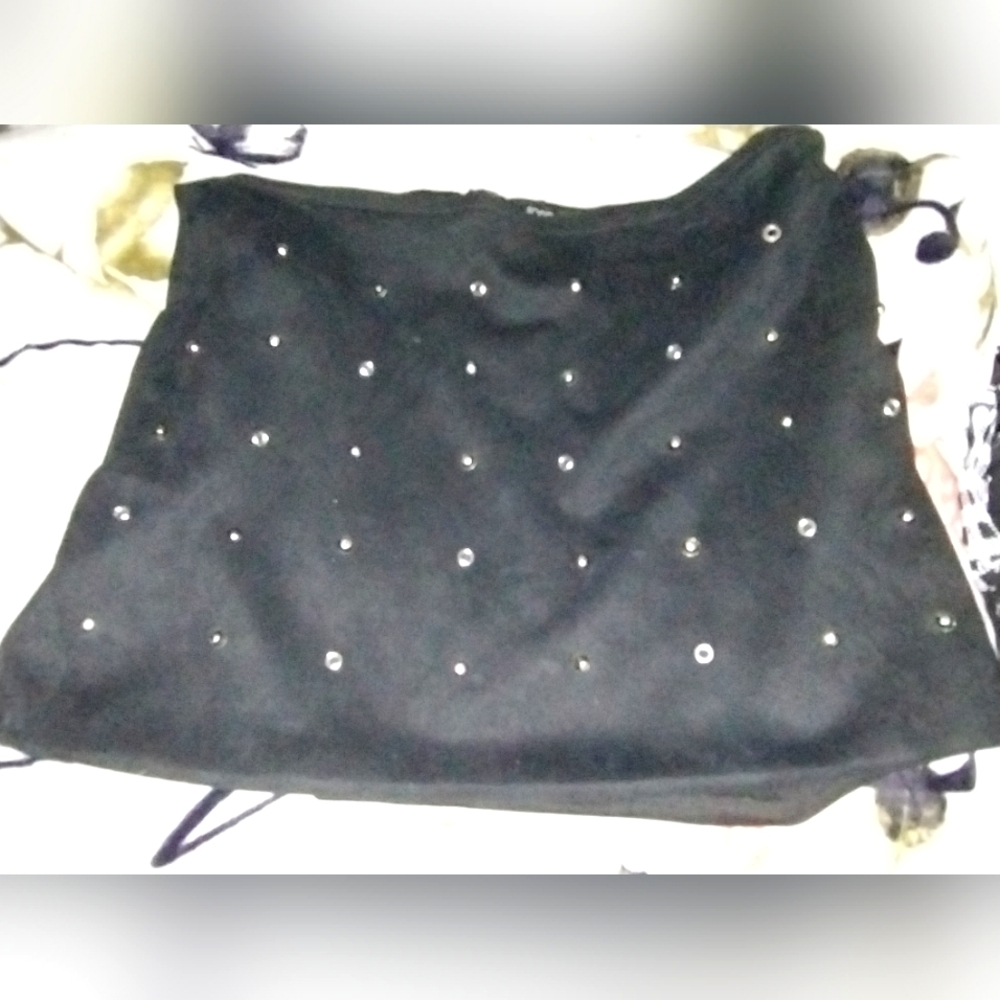 Forever 21 black mini skirt with studs and sparkle ✨